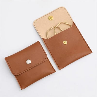 1 vnt PU odinių papuošalų pakavimo maišeliai karoliai žiedas apyrankės auskarai, laikymo laikiklis aukščiausios klasės mini dovanų papuošalų maišelis