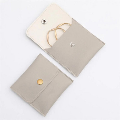 1 vnt PU odinių papuošalų pakavimo maišeliai karoliai žiedas apyrankės auskarai, laikymo laikiklis aukščiausios klasės mini dovanų papuošalų maišelis