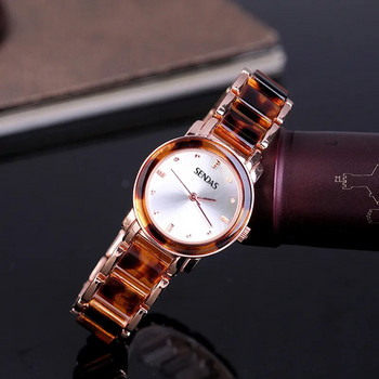 Дамски часовници Луксозен водоустойчив часовник с гривна от розово злато от най-добра марка Дамски керамичен кварцов часовник Дамски 2022 Reloj Mujer Elegante