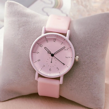 Розови цифрови прости дамски рокли Маркови часовници Мода 2023 г. Нова ежедневна силиконова каишка Дамски кварцов часовник Подарък Часовник