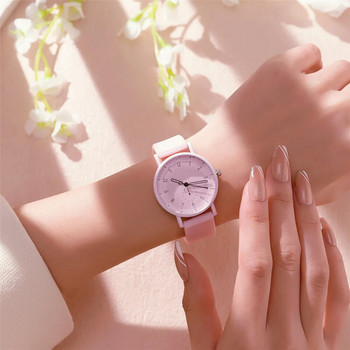 Розови цифрови прости дамски рокли Маркови часовници Мода 2023 г. Нова ежедневна силиконова каишка Дамски кварцов часовник Подарък Часовник