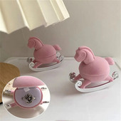 Pink Trojans Jewelry Box για γυναικεία ταξίδια κρεμαστά γαμήλια σκουλαρίκια Δαχτυλίδι Organizer Flocking Mini Cute Packaging Box Display