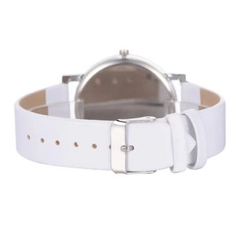 Дамски часовник Модни прости бели кварцови ръчни часовници Спортна кожена каишка Ежедневни дамски часовници Дамски ръчни часовници Reloj Mujer