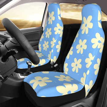Цветен принт Универсален протектор за калъф за столче за кола Аксесоари за интериора за SUV Флорални защитни калъфи за столче за кола Автомобилни аксесоари