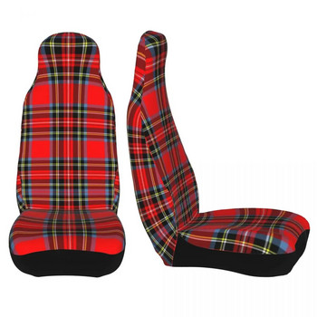 Универсална калъфка за столче за кола с кралски тартан Four Seasons за всички видове модели Карирана възглавница за седалка Протектор за седалка от влакна