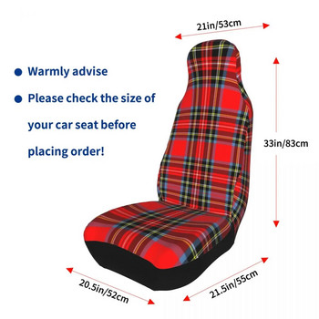 Универсална калъфка за столче за кола с кралски тартан Four Seasons за всички видове модели Карирана възглавница за седалка Протектор за седалка от влакна