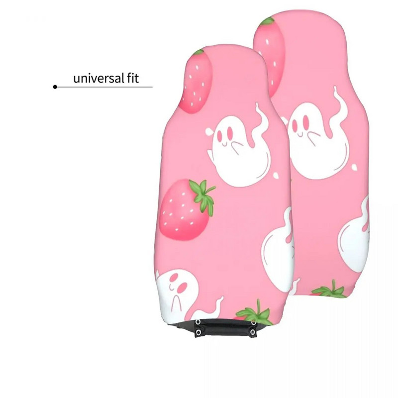 Pink Strawberry Ghost Print Universaalne autoistme kate Auto Interjöör AUTOYOUTH Armsad Halloweeni autoistmekatted Fiber Car Styling