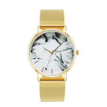 Модна мрежеста лента от розово злато Творчески мраморен женски ръчен часовник Луксозни дамски кварцови часовници Подаръци Relogio Feminino Drop Shipping