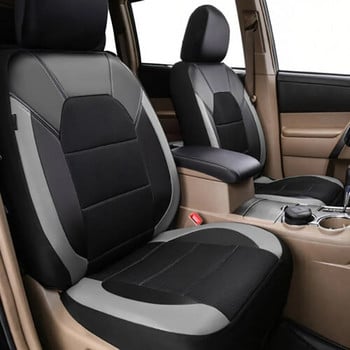9-τμχ/Σετ Κάλυμμα καθίσματος αυτοκινήτου Universal PU Δερμάτινο μαξιλάρι καθίσματος αυτοκινήτου Μπροστινό πίσω κάθισμα Πλήρης προστασία καθίσματος για 5θέσια αυτοκίνητα φορτηγά