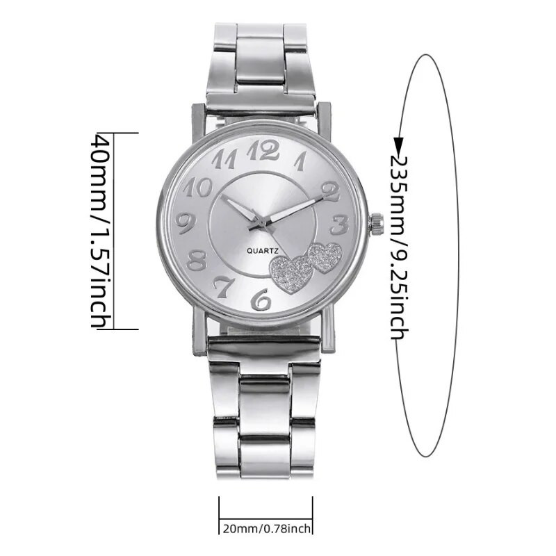 2023. aasta luksuslikud vabaajamood roostevabast terasest käekellad Armastus Heart Rhinestone Naistekell Must kvarts Naiste kingituskellad часы Reloj