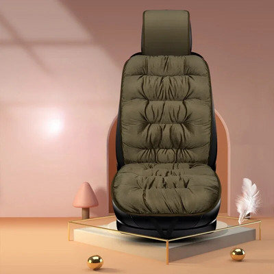 Oriģināls ziemas silts spilvens, mīksts neslīdošs spilventiņš automašīnas sēdekļa spilvens, biezs samts automašīnas sēdekļa pārvalks Automobiļu salona piederumi