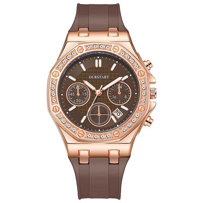 Luksuslik naiste teemantsihverplaadiga kvartskell, mood, silikoonist rihm, kuupäev, käekell, üliõpilaste kingitus Relogio Feminino, väljapakumine