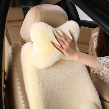 Κάλυμμα καθίσματος αυτοκινήτου με προσκέφαλο Τεχνητό βελούδινο προστατευτικό καθίσματος για Lada Toyota Universal Χειμερινό μαξιλάρι μπροστινού καθίσματος για αυτοκίνητο