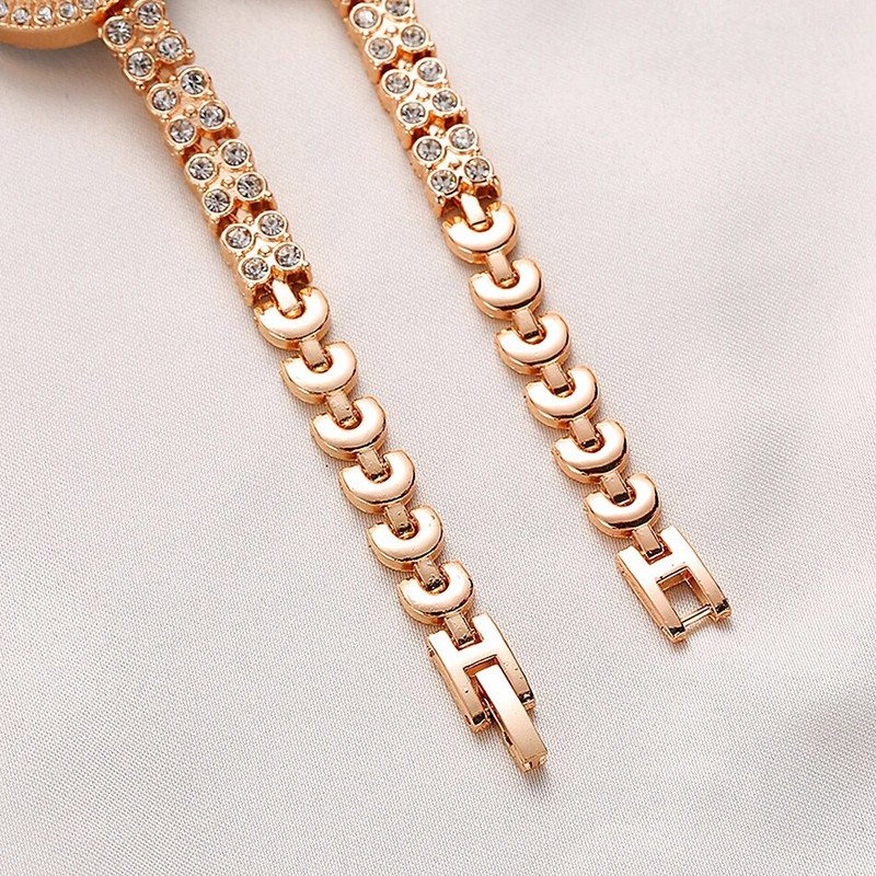 Mood naiste kleitkellad Luksuslik kristallkäevõru kvartsist käekell Lvpai kaubamärgiga naiste käekellad Rose Gold vabaajakell