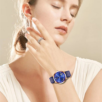 Изчистен стил Цветен дизайн Дамски часовници Луксозен моден ръчен часовник за жени Елегантен дамски кварцов кожен часовник 2022 г. Горещ