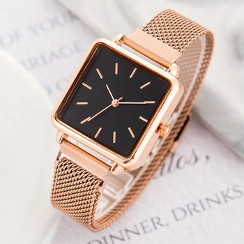 Casual Fashion Απλό γυναικείο ρολόι Quartz Δώρα Ροζ χρυσό Ρολόι για γυναίκες Κομψό γυναικείο ρολόι Horloges Vrouwen