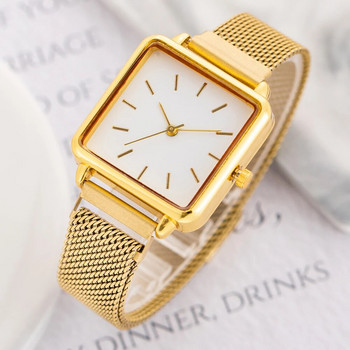 Ежедневни модни прости кварцови дамски часовници Подаръци Часовник от розово злато за жени Елегантен дамски дамски часовник Horloges Vrouwen