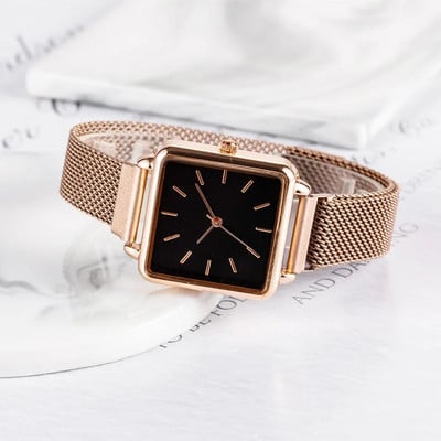 Laisvalaikio mados paprastas kvarcinis moteriškas laikrodis Dovanos rožinis auksinis laikrodis moterims Elegantiškas moteriškas moteriškas laikrodis Horloges Vrouwen