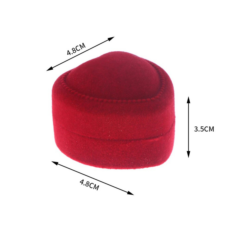 2022 m. tuščiavidurio raudono aksomo žiedų dėžutės pora, dviguba žiedų nešimo dėžutė, skirta vestuvių sužadėtuvėms, dovanų dovana papuošalų organizatorių pakavimo dėžutės