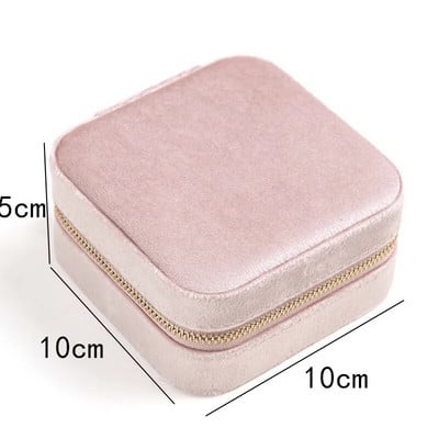 Kétrétegű ékszer tároló dobozok flanel lányoknak fülbevaló gyűrű nyaklánc hordozható utazás mini négyzetes szervező nagykereskedés