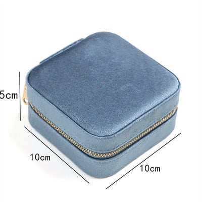 Kétrétegű ékszer tároló dobozok flanel lányoknak fülbevaló gyűrű nyaklánc hordozható utazás mini négyzetes szervező nagykereskedés