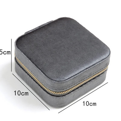 Kétrétegű ékszer tároló dobozok flanel lányoknak fülbevaló gyűrű nyaklánc hordozható utazás mini négyzetes szervező nagykereskedés
