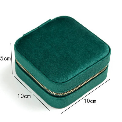 Kétrétegű ékszer tároló dobozok flanel lányoknak fülbevaló gyűrű nyaklánc hordozható utazás mini négyzetes szervező nagykereskedés