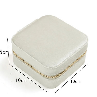 Kétrétegű ékszer tároló dobozok flanel lányoknak fülbevaló gyűrű nyaklánc hordozható utazás mini négyzetes szervező nagykereskedés