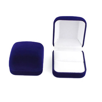 Висококачествена кадифена кутия за пръстени Съхранение на бижута за предложение Годеж Кутия за сватбени подаръци Кутия за ретро бижута Опаковъчна кутия Joyero