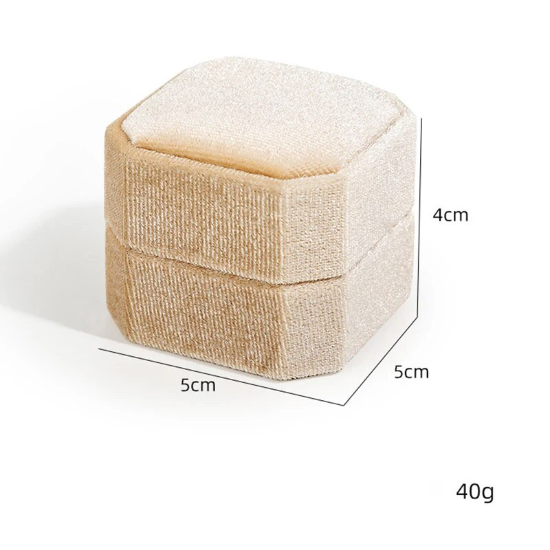 Κοτλέ οκταγωνικό δαχτυλίδι για πρόταση γάμου αρραβώνων Δαχτυλίδι οργάνωσης δώρου Αποθήκευση φορητό vintage κοσμηματοπωλείο Χονδρική