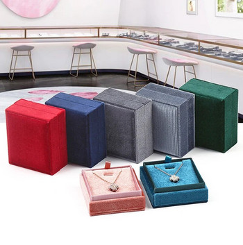 Нова висококачествена кадифена кутия за бижута Пръстен Колие Обеци Съхранение на висулка Моден органайзер за бижута Кутия за подарък Joyero