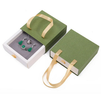 Συρτάρι Κοσμήματα Δαχτυλίδι κολιέ Σκουλαρίκια Βραχιόλι Δώρο Κουτί συσκευασίας Χοντρό χαρτί Φορητή τσάντα κοσμήματα Box Organizer Joyero