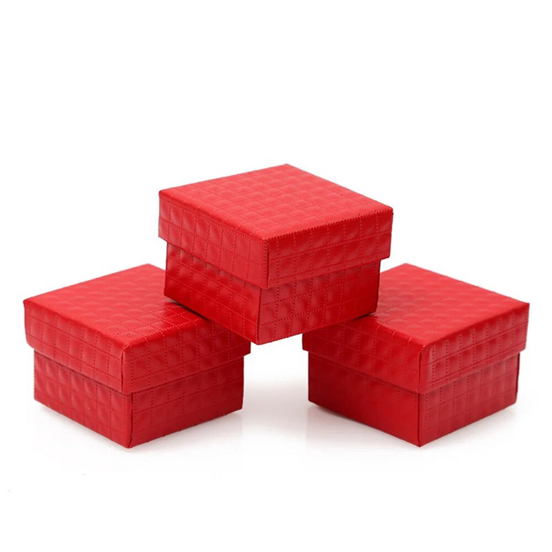 Jauna rūtainu raksta rotaslietu kastīte kāzu piedāvājums saderināšanās auskari gredzeni kaklarota kartona dāvanu iepakojuma displeja kaste