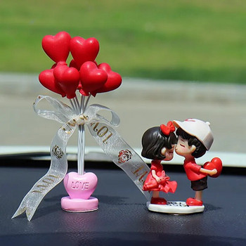 Аниме двойки за украса на кола модел сладка целувка балон фигура авто интериорна декорация розово табло фигурка аксесоари подаръци