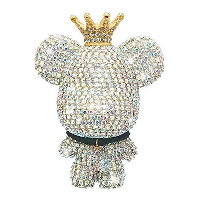 Creative Crown Diamond Cute Bear Autolõhn Parfüümiklamber Õhu väljalaskeava Aroom Õhu Värskenam Kaunistus Aksessuaarid Aroomiteraapia