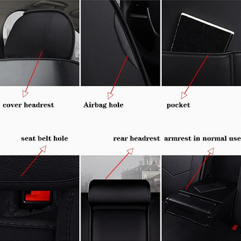Калъфи за автомобилни седалки за Suzuki Swift Samurai Grand Vitara Liana Jimny Sx4 Универсални кожени автоаксесоари
