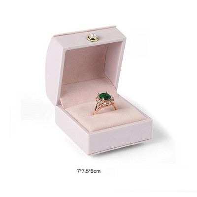 Uus kaarekujuline pärlilukuga ehtekarp pulmade jaoks Kaelakee Kõrvarõngad Ripatsid Korraldaja PU-nahast vitriin