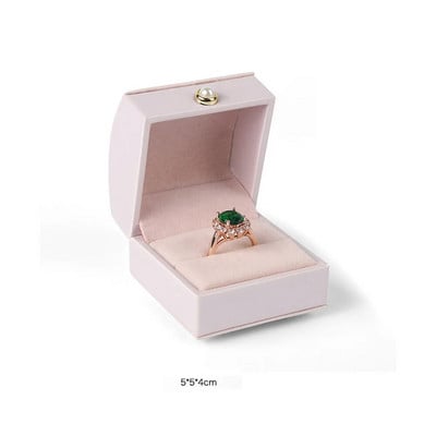 Uus kaarekujuline pärlilukuga ehtekarp pulmade jaoks Kaelakee Kõrvarõngad Ripatsid Korraldaja PU-nahast vitriin