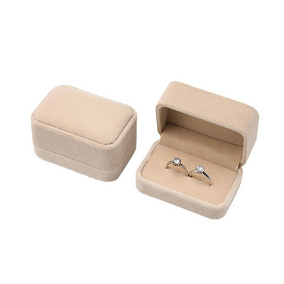 PU-nahast sõrmuse ehtekarp pulmakihlamiseks, sünnipäeva-aastapäeva sõrmuse kingituse korraldaja ehete hoiukarp