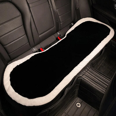 Talvine pehme plüüs universaalne autoistme kate Klassikaline mustvalge värvi istmematid Automaatne istmepadi Hoiab soojas Autotarvikud