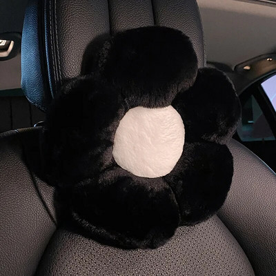 Talvine pehme plüüs universaalne autoistme kate Klassikaline mustvalge värvi istmematid Automaatne istmepadi Hoiab soojas Autotarvikud