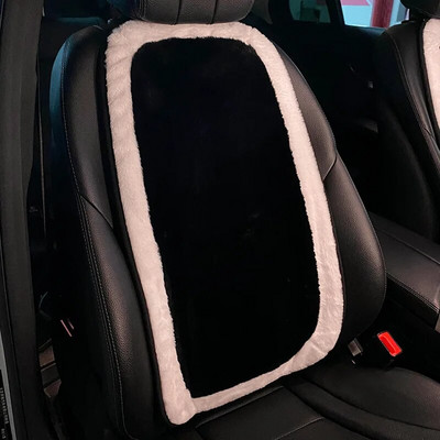 Talvine pehme plüüs universaalne autoistme kate Klassikaline mustvalge värvi istmematid Automaatne istmepadi Hoiab soojas Autotarvikud