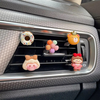 Κλιπ εξαερισμού αυτοκινήτου Kawaii Διακόσμηση εσωτερικού αυτοκινήτου Κλιματιστικό για ζώα Χαριτωμένο γοητευτικό ντεκόρ καρτούν για κορίτσια Γυναικεία αξεσουάρ αυτοκινήτου