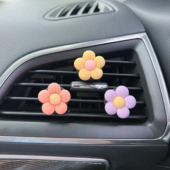 Χαριτωμένο λουλούδι Aromatherapy Διακόσμηση εξόδου αέρα αυτοκινήτου Κλιπ άρωμα Αποσμητικό αέρα Πολύχρωμο Flora Decor Αξεσουάρ αυτοκινήτου