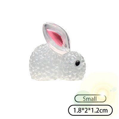 Ornament drăguț pentru mașină, mini iepuraș, care emite lumină pentru auto, consola centrală, volan, oglindă spate, decorație luminoasă de iepure