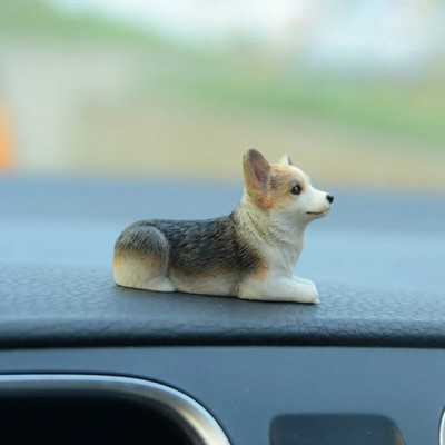 Auto armatuurlaud Koerte mänguasjad Aksessuaarid Kaunista peen Mini Corgi vaigust Nuku Ornament Auto Interjöör Armsad Kutsika Kingitused