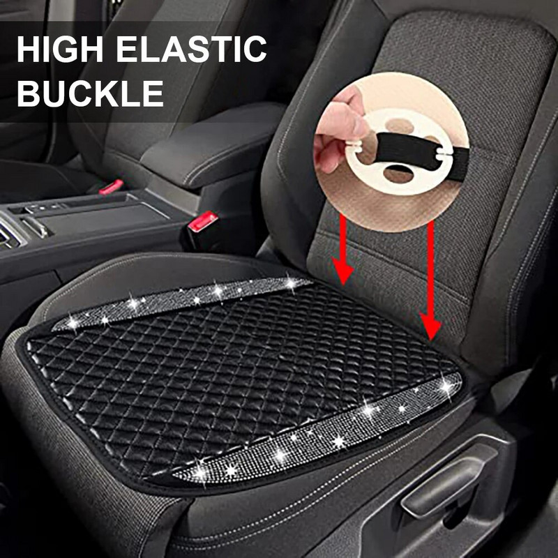 Läikiv autoistme kate Bling Sisustustarvikud naistele ja tüdrukutele Hingav esiistmepadi, libisemata universaalne istmekate