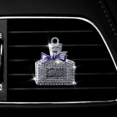 Automobilių oro gaiviklis Auto Outlet Kvepalų segtukas Bling Automobilių priedai Deimantiniai Bowknot Kvapų Butelis Automobilių Priedai Interjeras Moteris