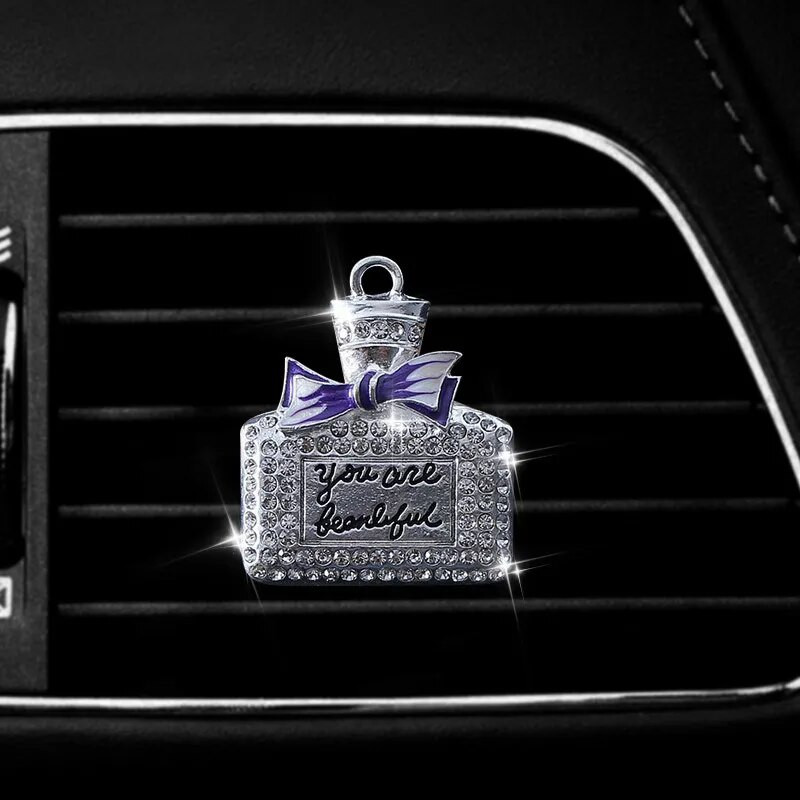 Automobilių oro gaiviklis Auto Outlet Kvepalų segtukas Bling Automobilių priedai Deimantiniai Bowknot Kvapų Butelis Automobilių Priedai Interjeras Moteris