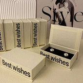 Uus ümberpööratav ehtekarp Kõrvarõngad Sõrmus Kaelakee Säilitusvitriin Paber Simple Ins Ehete Pakendikarp Joyero Reisimiseks